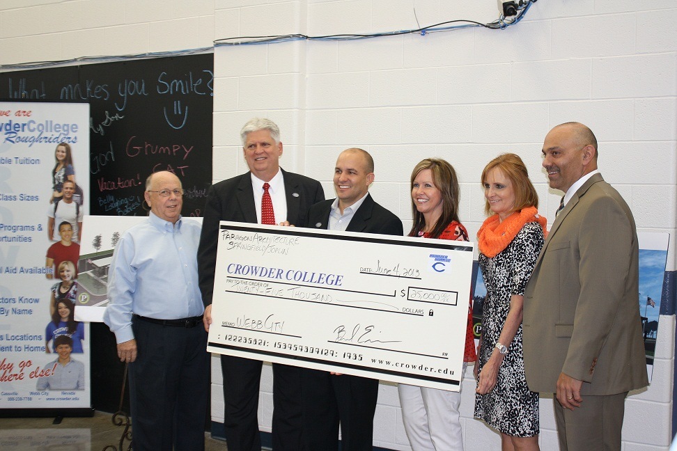 Paragon Architecture donates $25,000 to the Webb City Expansion Project. 