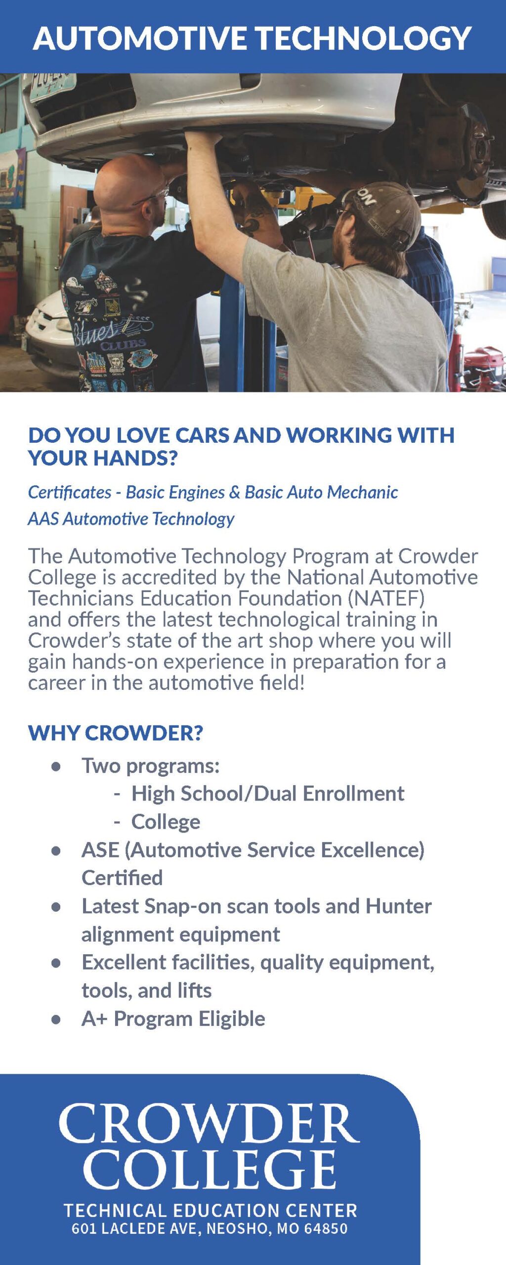 Automotive Technology information Crowder College