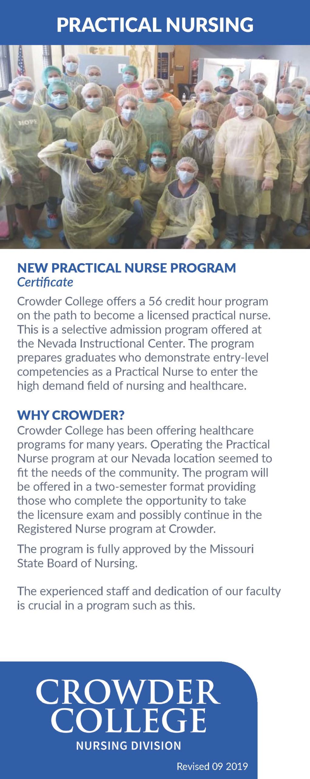 Crowder College LPN program information