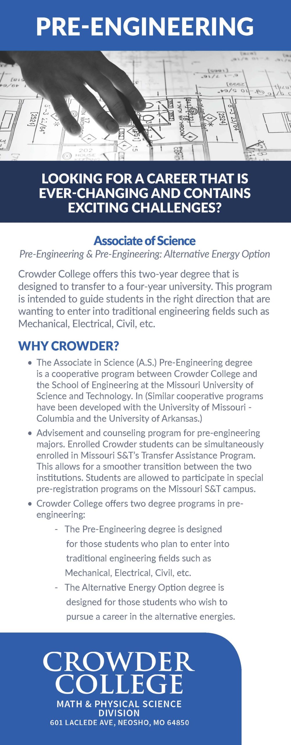 Pre-Engineering information at Crowder College