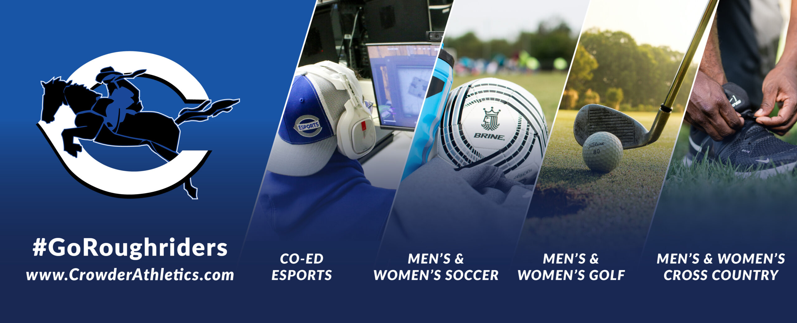 #GoRoughriders Co-Ed Esports. Men's & Women's Soccer. Men's & Women's Golf. Men's & Women's Cross Country