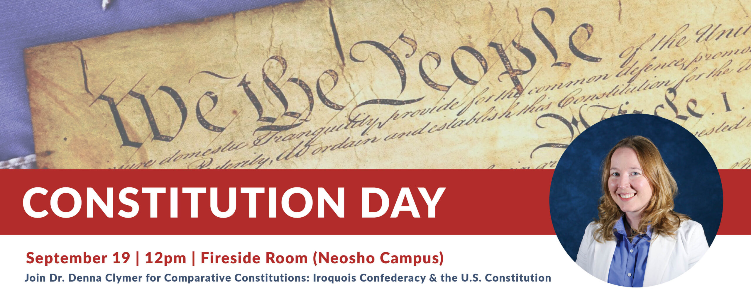 Constitution Day 2022 - September 19, 12pm, Fireside Room. Join Dr. Denna Clymer for Comparative Constitutions
