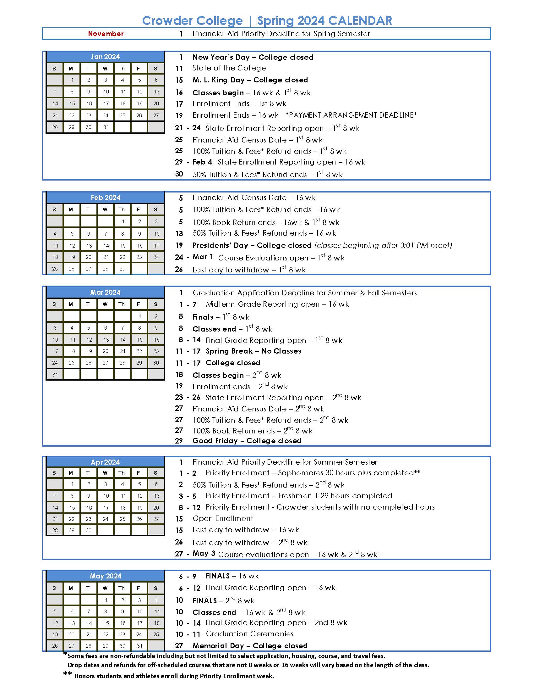 Spring Break Calendar 2024 Andi Madlin