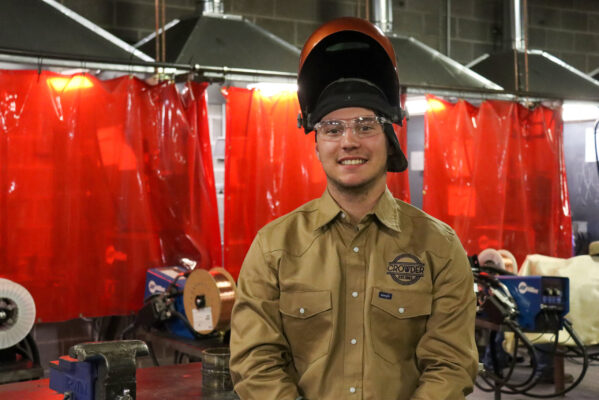 Grant Fagg welding student