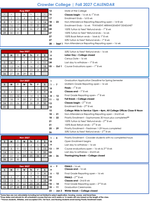 Ccsf Fall 2027 Schedule